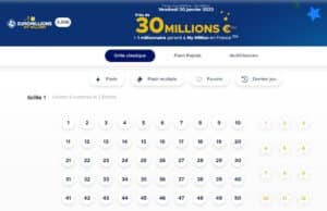 Euromillions : 30 millions à gagner le vendredi 20 janvier 2023