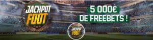 Jackpot Foot : 5000€ de freebets en jeu ce week-end