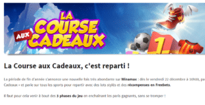 La Course aux cadeaux : gagnez des freebets sur Winamax